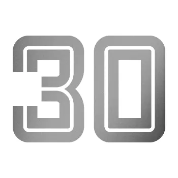 Polep vozidla Startovní číslo 30 typ 7 (42 - stříbrná metalíza) SAMOLEPKA NA AUTO, NÁLEPKA, FÓLIE, POLEP, TUNING, VLASTNÍ TEXT, TISK, AUTOSAMOLEPKY.cz, POLEPY, OBRÁZEK, LOGO, 3D STICKERS