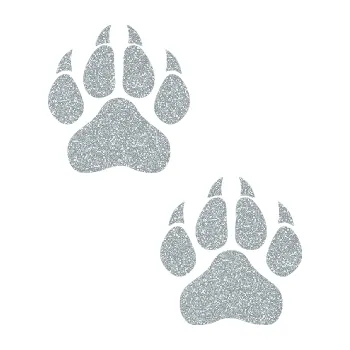 samolepka Tlapky 009 (91 - Ultra Metalic stříbrná metalíza) SAMOLEPKA NA AUTO, NÁLEPKA, FÓLIE, POLEP, TUNING, VLASTNÍ TEXT, TISK, AUTOSAMOLEPKY.cz, POLEPY, OBRÁZEK, LOGO, 3D STICKERS