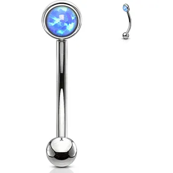 Piercing Šperky4U Piercing do obočí, modrý opál - OB0003B-1208