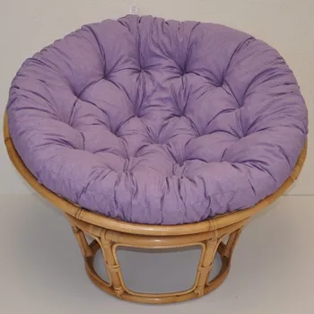 Papasan Ratanový papasan 115 cm medový - polstr fialový melír
