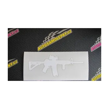 Polep vozidla SAMOLEPKA Samopal 003 pravá (10 - červená) NA AUTO, NÁLEPKA, FÓLIE, POLEP, TUNING, VLASTNÍ TEXT, TISK, AUTOSAMOLEPKY.cz, POLEPY, OBRÁZEK, LOGO, SAMOLEPKY