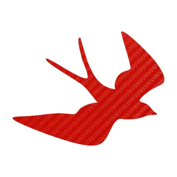 Samolepicí dekorace na vozidlo Vlaštovka 001 pravá (53 - 3D karbon červený) SAMOLEPKA NA AUTO, NÁLEPKA, FÓLIE, POLEP, TUNING, VLASTNÍ TEXT, TISK, AUTOSAMOLEPKY.cz, POLEPY, OBRÁZEK, LOGO, 3D STICKERS