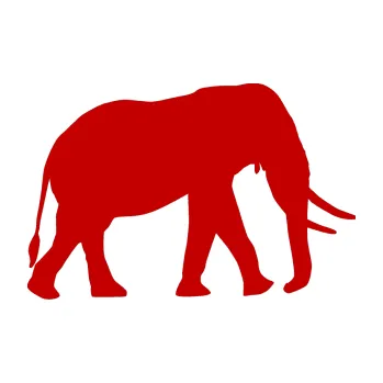 Samolepící dekorace Slon 011 pravá (18 - tmavě červená) SAMOLEPKA NA AUTO, NÁLEPKA, FÓLIE, POLEP, TUNING, VLASTNÍ TEXT, TISK, AUTOSAMOLEPKY.cz, POLEPY, OBRÁZEK, LOGO, 3D STICKERS