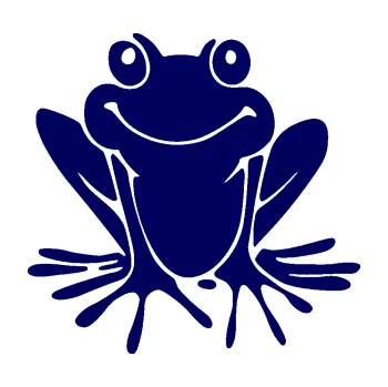 Samolepící dekorace SAMOLEPKA Žába 008 levá (23 - tmavě modrá) NA AUTO, NÁLEPKA, FÓLIE, POLEP, TUNING, VLASTNÍ TEXT, TISK, AUTOSAMOLEPKY.cz, POLEPY, OBRÁZEK, LOGO, SAMOLEPKY