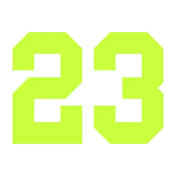 Polep vozidla Startovní číslo 23 (27 - limetová) SAMOLEPKA NA AUTO, NÁLEPKA, FÓLIE, POLEP, TUNING, VLASTNÍ TEXT, TISK, AUTOSAMOLEPKY.cz, POLEPY, OBRÁZEK, LOGO, 3D STICKERS