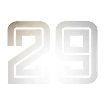 Polep vozidla SAMOLEPKA Startovní číslo 29 typ 7 (82 - odrazková reflexní bílá) NA AUTO, NÁLEPKA, FÓLIE, POLEP, TUNING, VLASTNÍ TEXT, TISK, AUTOSAMOLEPKY.cz, POLEPY, OBRÁZEK, LOGO, SAMOLEPKY