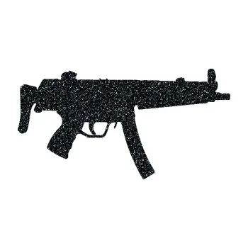 Polep vozidla SAMOLEPKA Samopal 001 pravá (85 - Ultra Metalic černá) NA AUTO, NÁLEPKA, FÓLIE, POLEP, TUNING, VLASTNÍ TEXT, TISK, AUTOSAMOLEPKY.cz, POLEPY, OBRÁZEK, LOGO, SAMOLEPKY