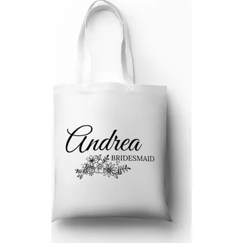 Personal Plátěná taška s potiskem - Bridesmaid Barva: Bílá