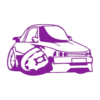 Polep vozidla SAMOLEPKA Škoda 120 karikatura pravá (14 - fialová) NA AUTO, NÁLEPKA, FÓLIE, POLEP, TUNING, VLASTNÍ TEXT, TISK, AUTOSAMOLEPKY.cz, POLEPY, OBRÁZEK, LOGO, SAMOLEPKY