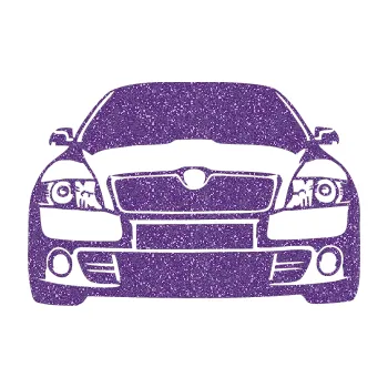 Polep vozidla SAMOLEPKA Škoda Octavia 2 karikatura (87 - Ultra Metalic fialová) NA AUTO, NÁLEPKA, FÓLIE, POLEP, TUNING, VLASTNÍ TEXT, TISK, AUTOSAMOLEPKY.cz, POLEPY, OBRÁZEK, LOGO, SAMOLEPKY