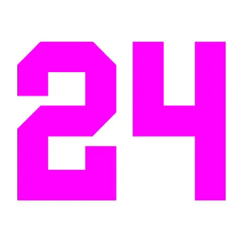 Polep vozidla Startovní číslo 24 (72 - Fluorescentní růžová) SAMOLEPKA NA AUTO, NÁLEPKA, FÓLIE, POLEP, TUNING, VLASTNÍ TEXT, TISK, AUTOSAMOLEPKY.cz, POLEPY, OBRÁZEK, LOGO, 3D STICKERS