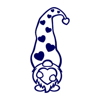 Samolepící dekorace SAMOLEPKA Trpaslík 002 levá čepice se srdíčky (23 - tmavě modrá) NA AUTO, NÁLEPKA, FÓLIE, POLEP, TUNING, VLASTNÍ TEXT, TISK, AUTOSAMOLEPKY.cz, POLEPY, OBRÁZEK, LOGO, SAMOLEPKY