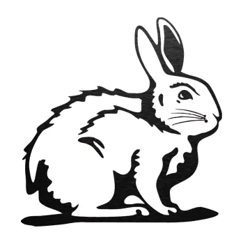 Samolepící dekorace SAMOLEPKA Zajíček 001 pravá (63 - škrábaný kov černý) NA AUTO, NÁLEPKA, FÓLIE, POLEP, TUNING, VLASTNÍ TEXT, TISK, AUTOSAMOLEPKY.cz, POLEPY, OBRÁZEK, LOGO, SAMOLEPKY