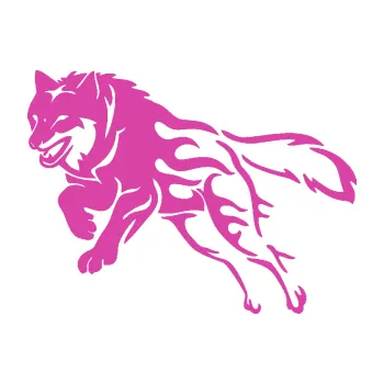 Polep vozidla Vlk 002 levá (16 - růžová) SAMOLEPKA NA AUTO, NÁLEPKA, FÓLIE, POLEP, TUNING, VLASTNÍ TEXT, TISK, AUTOSAMOLEPKY.cz, POLEPY, OBRÁZEK, LOGO, 3D STICKERS