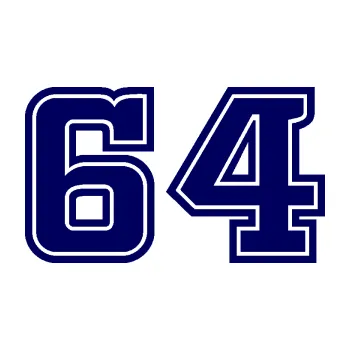 Polep vozidla Startovní číslo 64 typ 5 (23 - tmavě modrá) SAMOLEPKA NA AUTO, NÁLEPKA, FÓLIE, POLEP, TUNING, VLASTNÍ TEXT, TISK, AUTOSAMOLEPKY.cz, POLEPY, OBRÁZEK, LOGO, 3D STICKERS