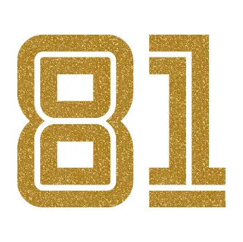 Polep vozidla Startovní číslo 81 typ 7 (92 - Ultra Metalic zlatá) SAMOLEPKA NA AUTO, NÁLEPKA, FÓLIE, POLEP, TUNING, VLASTNÍ TEXT, TISK, AUTOSAMOLEPKY.cz, POLEPY, OBRÁZEK, LOGO, 3D STICKERS