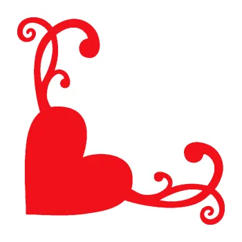 Samolepící dekorace SAMOLEPKA Srdce dekor levá (10 - červená) NA AUTO, NÁLEPKA, FÓLIE, POLEP, TUNING, VLASTNÍ TEXT, TISK, AUTOSAMOLEPKY.cz, POLEPY, OBRÁZEK, LOGO, SAMOLEPKY