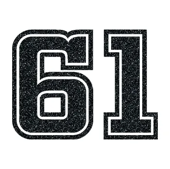 Polep vozidla Startovní číslo 61 typ 5 (85 - Ultra Metalic černá) SAMOLEPKA NA AUTO, NÁLEPKA, FÓLIE, POLEP, TUNING, VLASTNÍ TEXT, TISK, AUTOSAMOLEPKY.cz, POLEPY, OBRÁZEK, LOGO, 3D STICKERS