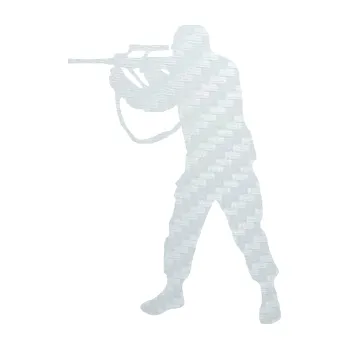 Samolepící dekorace SAMOLEPKA Voják 001 levá (51 - 3D karbon bílý) NA AUTO, NÁLEPKA, FÓLIE, POLEP, TUNING, VLASTNÍ TEXT, TISK, AUTOSAMOLEPKY.cz, POLEPY, OBRÁZEK, LOGO, SAMOLEPKY