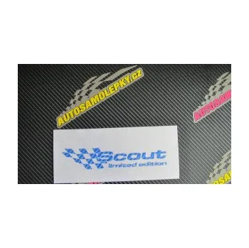 Polep vozidla SAMOLEPKA Scout limited edition levá (10 - červená) NA AUTO, NÁLEPKA, FÓLIE, POLEP, TUNING, VLASTNÍ TEXT, TISK, AUTOSAMOLEPKY.cz, POLEPY, OBRÁZEK, LOGO, SAMOLEPKY
