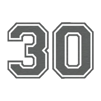 Polep vozidla Startovní číslo 30 typ 4 (62 - škrábaný titan) SAMOLEPKA NA AUTO, NÁLEPKA, FÓLIE, POLEP, TUNING, VLASTNÍ TEXT, TISK, AUTOSAMOLEPKY.cz, POLEPY, OBRÁZEK, LOGO, 3D STICKERS