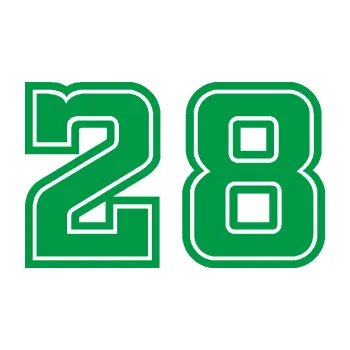 Polep vozidla Startovní číslo 28 typ 5 (12 - zelená) SAMOLEPKA NA AUTO, NÁLEPKA, FÓLIE, POLEP, TUNING, VLASTNÍ TEXT, TISK, AUTOSAMOLEPKY.cz, POLEPY, OBRÁZEK, LOGO, 3D STICKERS