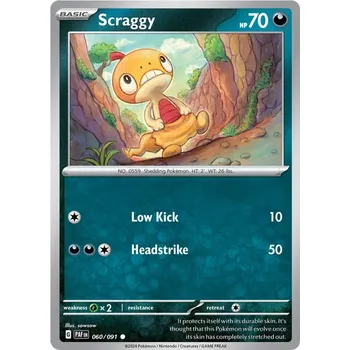 Karetní hra Scraggy 060/091- Paldean Fates Typ karty: Reverse Holo