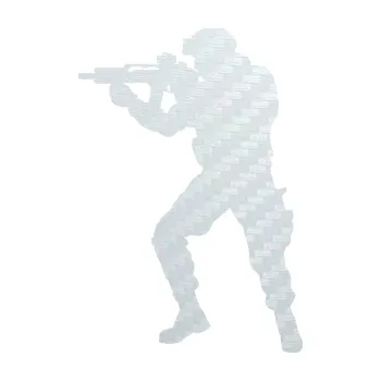 Samolepící dekorace SAMOLEPKA Voják 011 levá (51 - 3D karbon bílý) NA AUTO, NÁLEPKA, FÓLIE, POLEP, TUNING, VLASTNÍ TEXT, TISK, AUTOSAMOLEPKY.cz, POLEPY, OBRÁZEK, LOGO, SAMOLEPKY