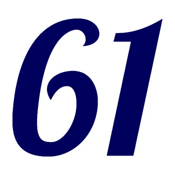 Polep vozidla Startovní číslo 61 typ 3 (23 - tmavě modrá) SAMOLEPKA NA AUTO, NÁLEPKA, FÓLIE, POLEP, TUNING, VLASTNÍ TEXT, TISK, AUTOSAMOLEPKY.cz, POLEPY, OBRÁZEK, LOGO, 3D STICKERS