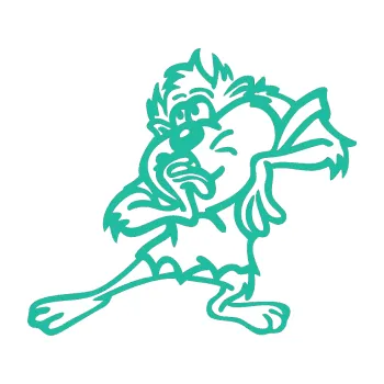 Autodoplněk Samolepka na auto Tazman stydlivej levá (25 - tyrkysová) NÁLEPKA, FÓLIE, POLEPY, TUNING, VLASTNÍ TEXT, TISK, AUTOSAMOLEPKY.cz, SAMOLEPKY, OBRÁZEK, LOGO, VÝROBA, PRODEJ