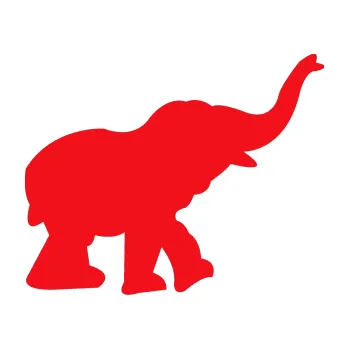 Samolepící dekorace SAMOLEPKA Slon 022 pravá (10 - červená) NA AUTO, NÁLEPKA, FÓLIE, POLEP, TUNING, VLASTNÍ TEXT, TISK, AUTOSAMOLEPKY.cz, POLEPY, OBRÁZEK, LOGO, SAMOLEPKY