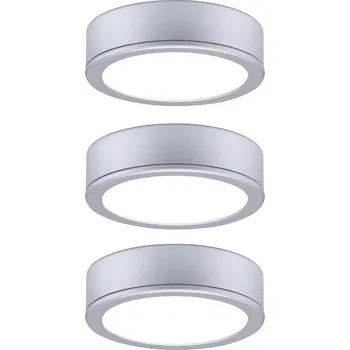 Dekorativní svítidlo Paulmann LED přisazená nábytková svítidla Pukk - sada 3 světěl Barva: Matný chrom