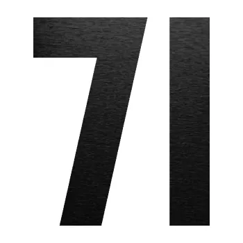 Polep vozidla Startovní číslo 71 (63 - škrábaný kov černý) SAMOLEPKA NA AUTO, NÁLEPKA, FÓLIE, POLEP, TUNING, VLASTNÍ TEXT, TISK, AUTOSAMOLEPKY.cz, POLEPY, OBRÁZEK, LOGO, 3D STICKERS