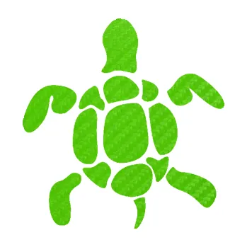 Samolepící dekorace SAMOLEPKA Želva 004 levá (58 - 3D karbon zelený kawasaki) NA AUTO, NÁLEPKA, FÓLIE, POLEP, TUNING, VLASTNÍ TEXT, TISK, AUTOSAMOLEPKY.cz, POLEPY, OBRÁZEK, LOGO, SAMOLEPKY