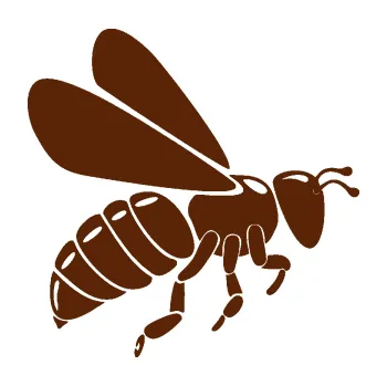 Samolepící dekorace Včela 001 pravá (15 - hnědá) SAMOLEPKA NA AUTO, NÁLEPKA, FÓLIE, POLEP, TUNING, VLASTNÍ TEXT, TISK, AUTOSAMOLEPKY.cz, POLEPY, OBRÁZEK, LOGO, 3D STICKERS