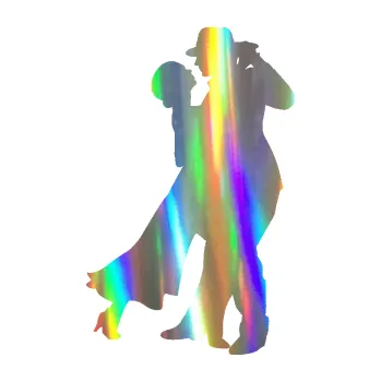 Samolepicí dekorace na vozidlo Tanec 013 pravá tango (93 - Holografická) SAMOLEPKA NA AUTO, NÁLEPKA, FÓLIE, POLEP, TUNING, VLASTNÍ TEXT, TISK, AUTOSAMOLEPKY.cz, POLEPY, OBRÁZEK, LOGO, 3D STICKERS