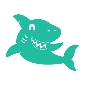 Samolepicí dekorace na vozidlo Žralok 019 pravá (25 - tyrkysová) SAMOLEPKA NA AUTO, NÁLEPKA, FÓLIE, POLEP, TUNING, VLASTNÍ TEXT, TISK, AUTOSAMOLEPKY.cz, POLEPY, OBRÁZEK, LOGO, 3D STICKERS