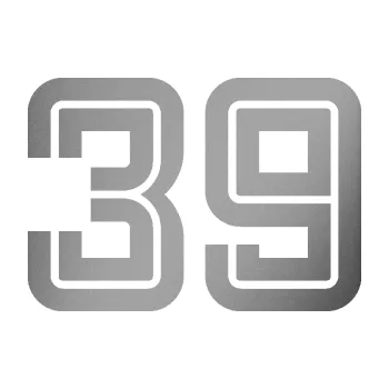 Polep vozidla Startovní číslo 39 typ 7 (42 - stříbrná metalíza) SAMOLEPKA NA AUTO, NÁLEPKA, FÓLIE, POLEP, TUNING, VLASTNÍ TEXT, TISK, AUTOSAMOLEPKY.cz, POLEPY, OBRÁZEK, LOGO, 3D STICKERS