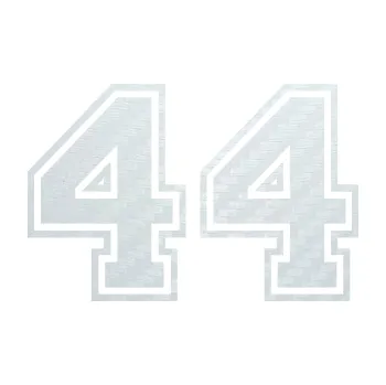 Polep vozidla SAMOLEPKA Startovní číslo 44 typ 4 (51 - 3D karbon bílý) NA AUTO, NÁLEPKA, FÓLIE, POLEP, TUNING, VLASTNÍ TEXT, TISK, AUTOSAMOLEPKY.cz, POLEPY, OBRÁZEK, LOGO, SAMOLEPKY