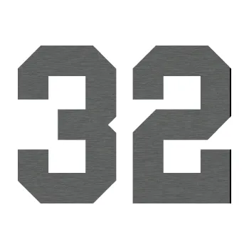 Polep vozidla Startovní číslo 32 (62 - škrábaný titan) SAMOLEPKA NA AUTO, NÁLEPKA, FÓLIE, POLEP, TUNING, VLASTNÍ TEXT, TISK, AUTOSAMOLEPKY.cz, POLEPY, OBRÁZEK, LOGO, 3D STICKERS