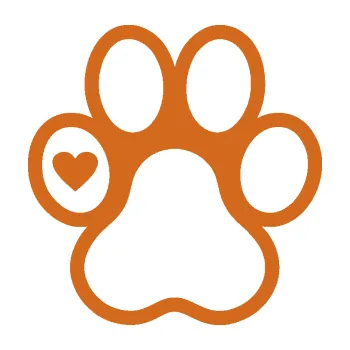 samolepka Tlapka 011 levá se srdíčkem (26 - oříšková) SAMOLEPKA NA AUTO, NÁLEPKA, FÓLIE, POLEP, TUNING, VLASTNÍ TEXT, TISK, AUTOSAMOLEPKY.cz, POLEPY, OBRÁZEK, LOGO, 3D STICKERS