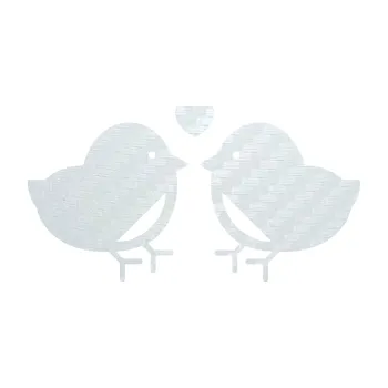 Samolepící dekorace SAMOLEPKA Zamilovaní ptáčci 001 se srdíčkem (51 - 3D karbon bílý) NA AUTO, NÁLEPKA, FÓLIE, POLEP, TUNING, VLASTNÍ TEXT, TISK, AUTOSAMOLEPKY.cz, POLEPY, OBRÁZEK, LOGO, SAMOLEPKY