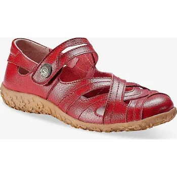 Kožené polobotky červená 36