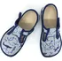 Chlapecké bačkory BEDA Barefoot BF 060010/W šedé/letadla
