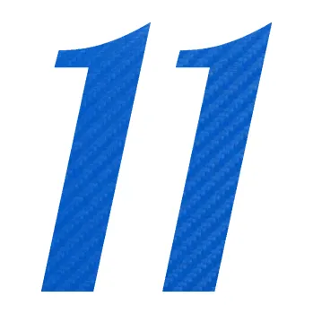 Polep vozidla Startovní číslo 11 typ 3 (57 - 3D karbon modrý) SAMOLEPKA NA AUTO, NÁLEPKA, FÓLIE, POLEP, TUNING, VLASTNÍ TEXT, TISK, AUTOSAMOLEPKY.cz, POLEPY, OBRÁZEK, LOGO, 3D STICKERS