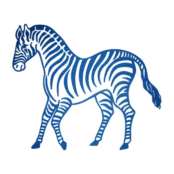 Samolepící dekorace SAMOLEPKA Zebra 002 levá (65 - škrábaný kov modrý) NA AUTO, NÁLEPKA, FÓLIE, POLEP, TUNING, VLASTNÍ TEXT, TISK, AUTOSAMOLEPKY.cz, POLEPY, OBRÁZEK, LOGO, SAMOLEPKY