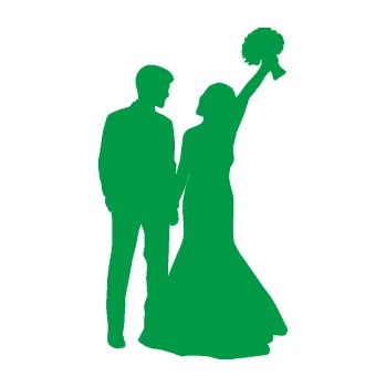 Samolepící dekorace Svatba 003 levá (12 - zelená) SAMOLEPKA NA AUTO, NÁLEPKA, FÓLIE, POLEP, TUNING, VLASTNÍ TEXT, TISK, AUTOSAMOLEPKY.cz, POLEPY, OBRÁZEK, LOGO, 3D STICKERS