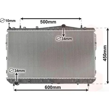 Motor automobilu Chladič, chlazení motoru VAN WEZEL 81002073