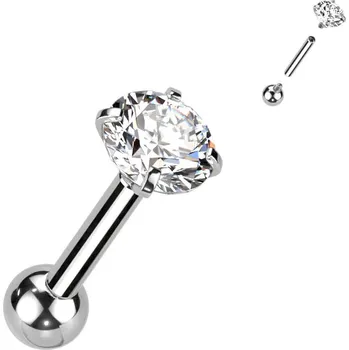 Piercing Šperky4U Cartilage piercing TITAN, 1,2 x 6 mm - TIT1233-12064