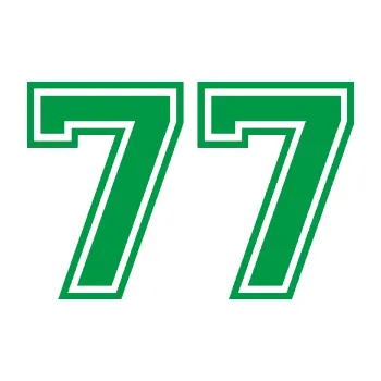 Polep vozidla Startovní číslo 77 typ 4 (12 - zelená) SAMOLEPKA NA AUTO, NÁLEPKA, FÓLIE, POLEP, TUNING, VLASTNÍ TEXT, TISK, AUTOSAMOLEPKY.cz, POLEPY, OBRÁZEK, LOGO, 3D STICKERS